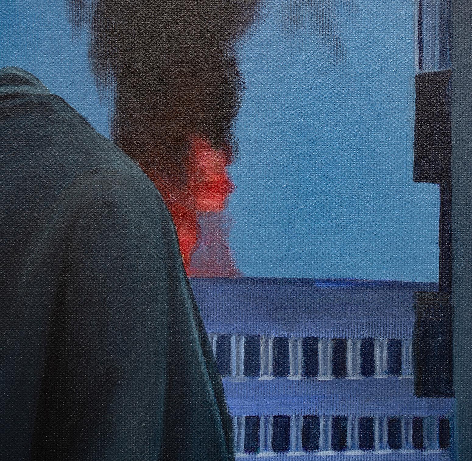 Adrenalin. Selbstporträt (Schwarz), Figurative Painting, von Nataliya Bagatskaya