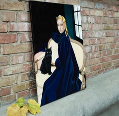 Black Cat on a Yellow Sofa