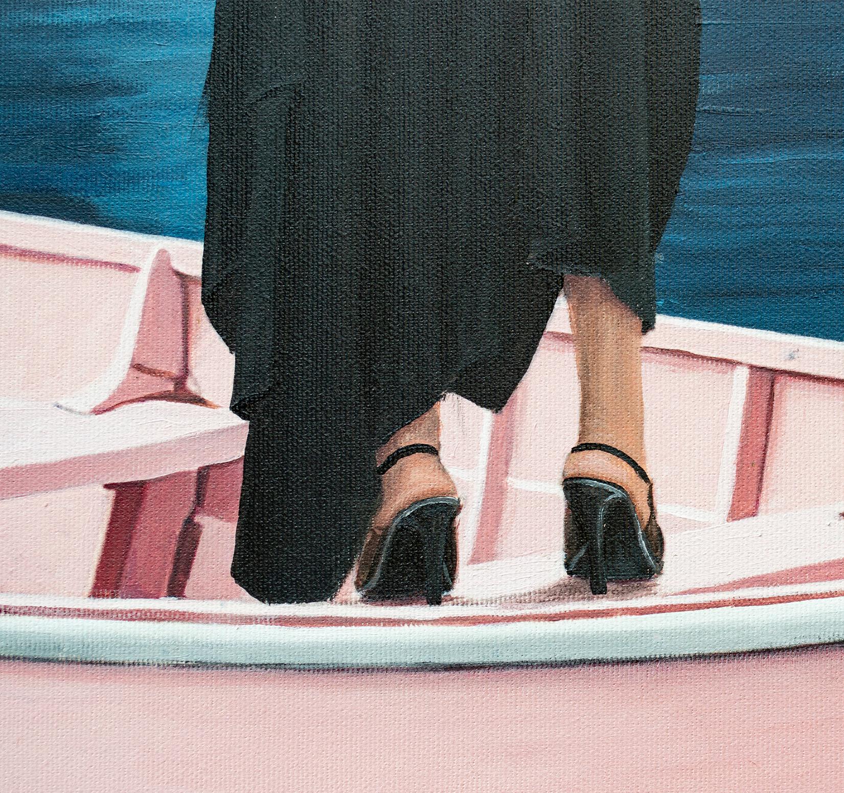 Boat Couture: Edición Doméstica - Figurative Painting Beige de Nataliya Bagatskaya