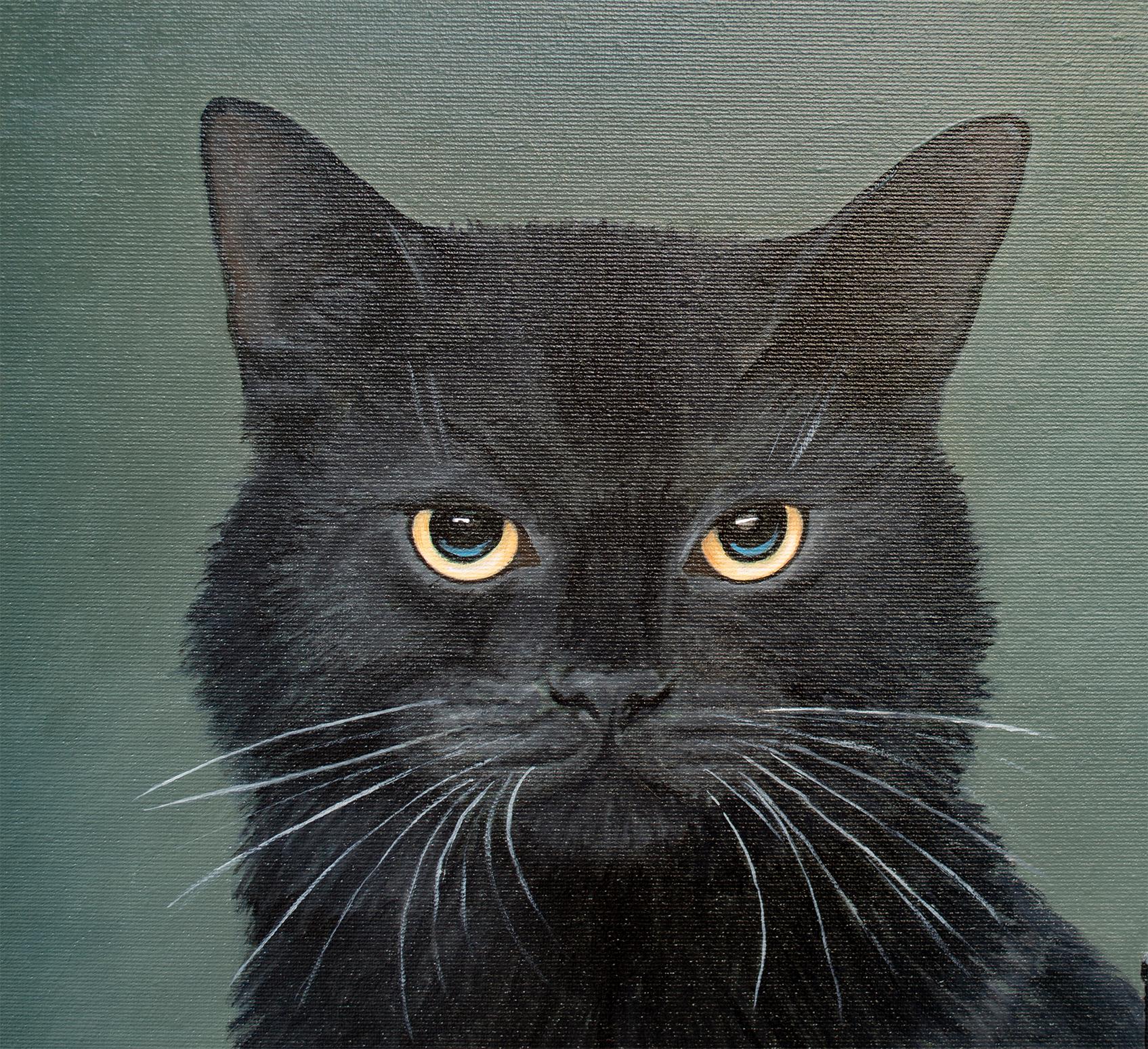 Ritual del café - Portrait Painting Gris de Nataliya Bagatskaya