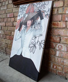 Contemporary painting with Mona Lisa "New Hat"