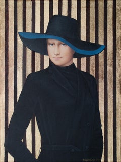Contemporary portrait "Black ang Gold"