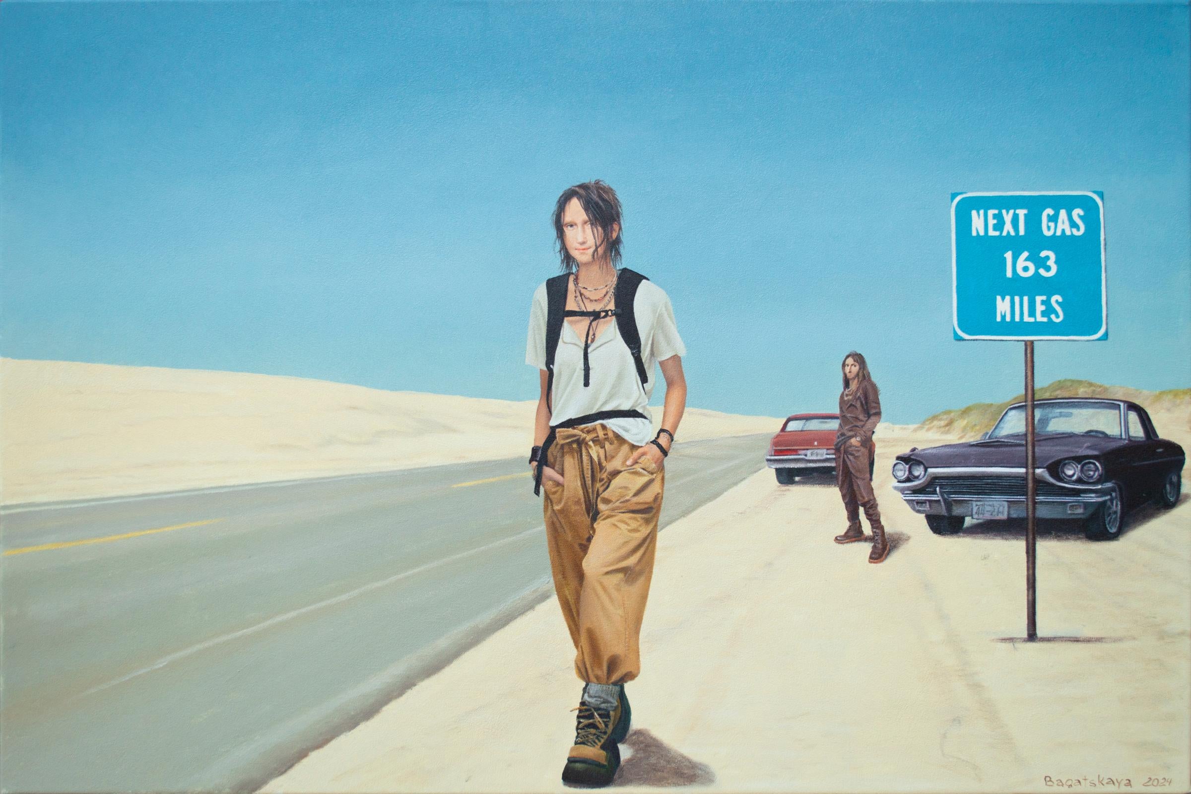 Figurative Painting de Nataliya Bagatskaya - Retrato contemporáneo "Dilema"