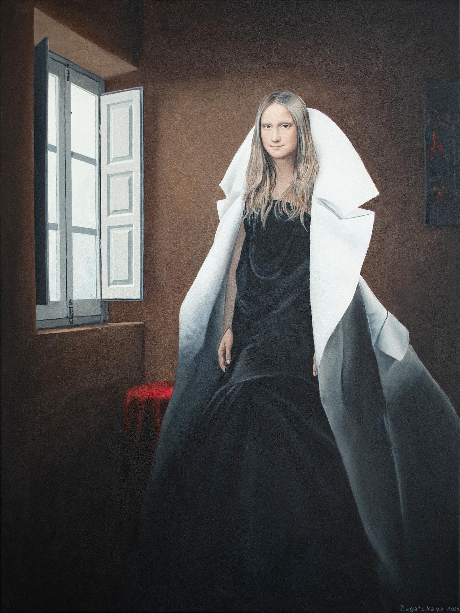 Contemporary portrait "Flow of Time in the Window"