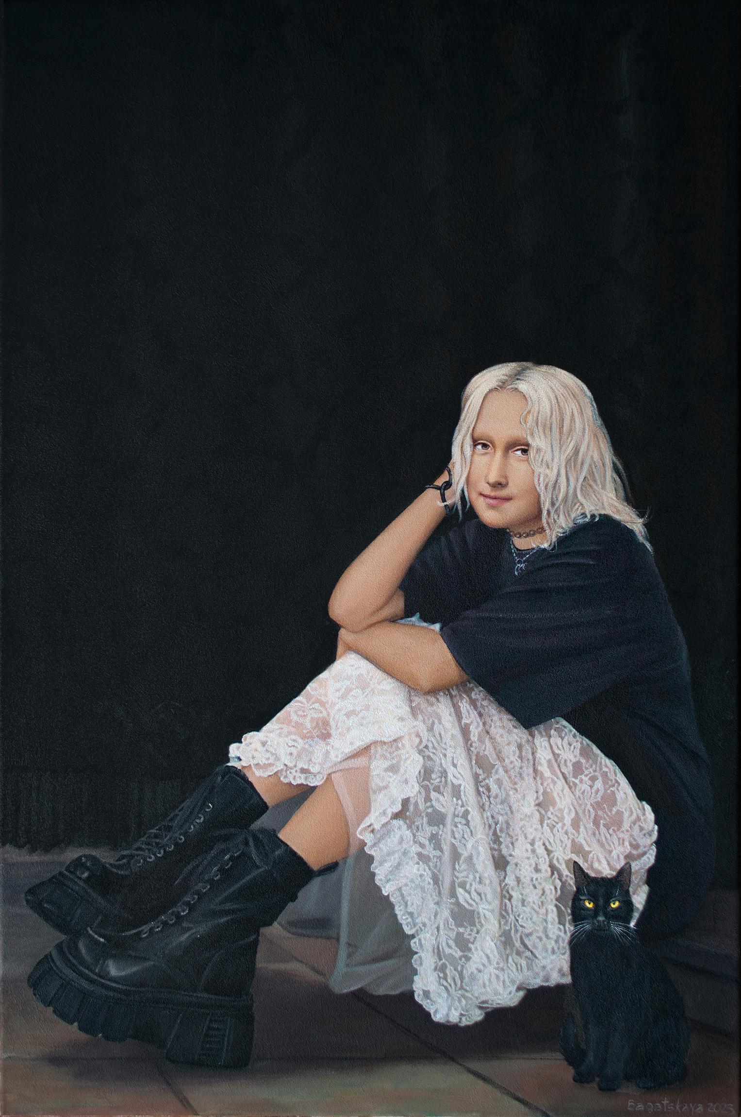 Nataliya Bagatskaya Portrait Painting - Contemporary portrait "Inside the Painting"
