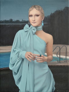 Contemporary portrait "Poolside Party"