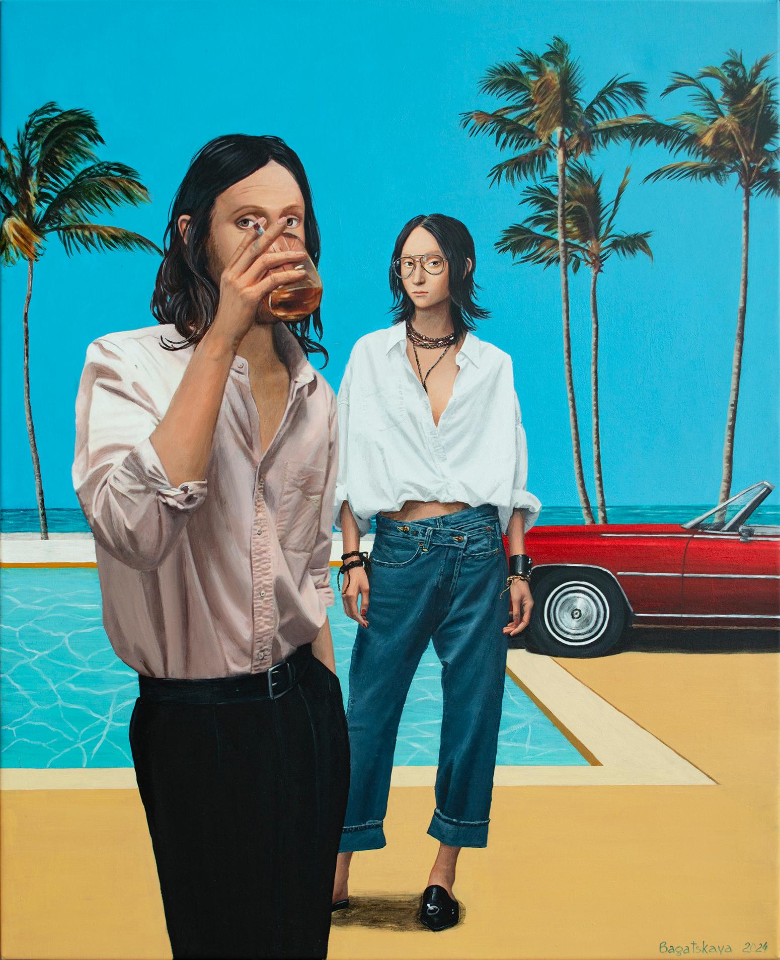 Figurative Painting de Nataliya Bagatskaya - Retratos contemporáneos "Relax"