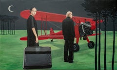 "Departure Without Map" Realist Acrylic Painting on Canvas, Signed