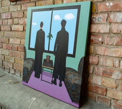 Emotions? Nah, That's for Wimps - Acrylic Figurative Painting, 80x80 cm