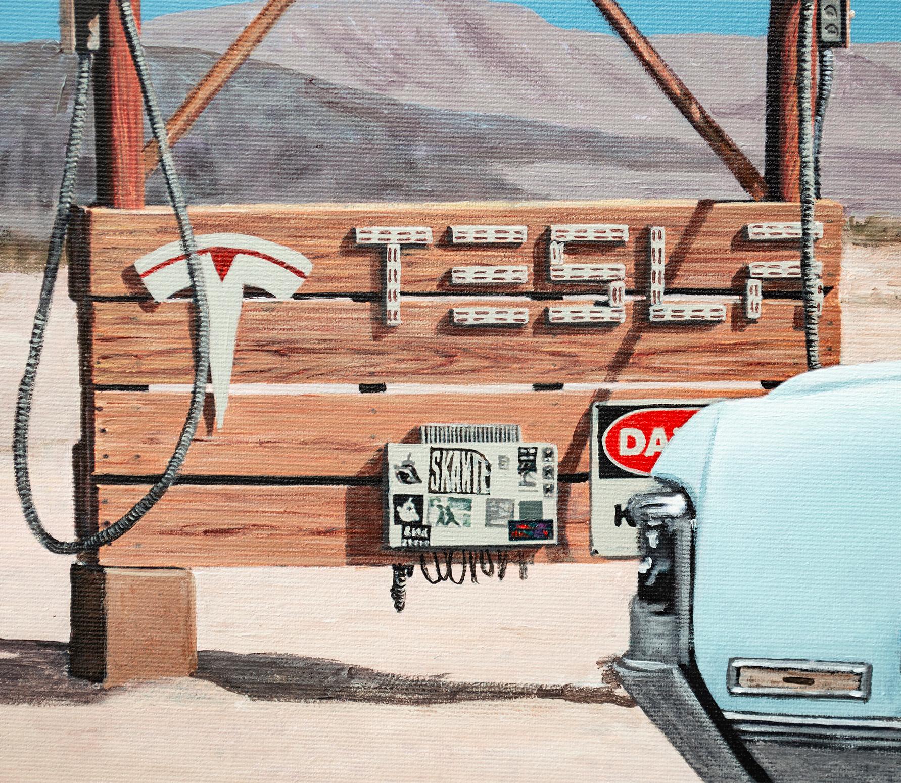 error 404: Gasoline nicht gefunden (Blau), Portrait Painting, von Nataliya Bagatskaya