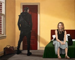 "Go Bag" Contemporary Realist Painting, Acrylic on Cotton Canvas, Signed