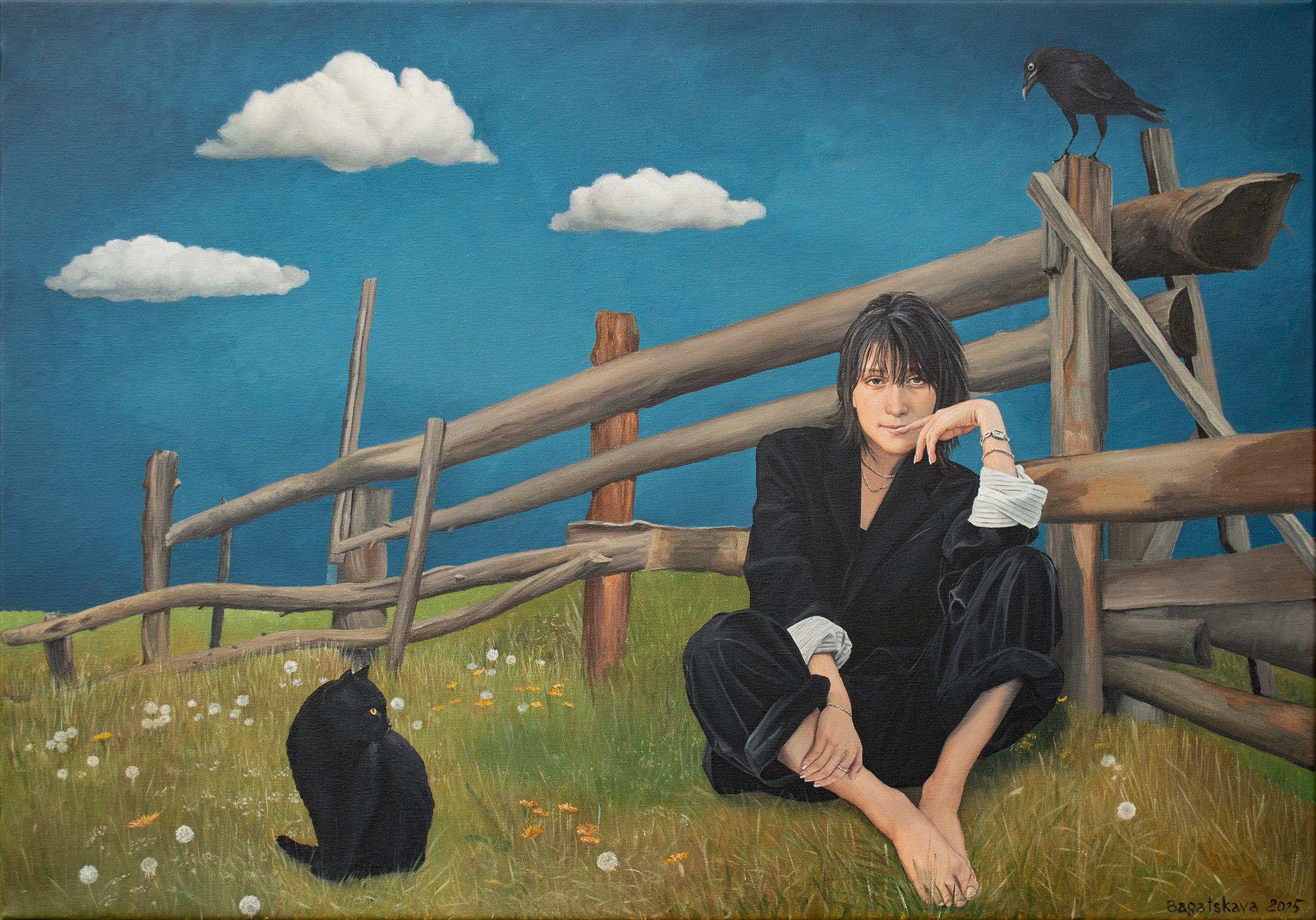 Nataliya Bagatskaya Figurative Painting - Heels? Never Heard of Them