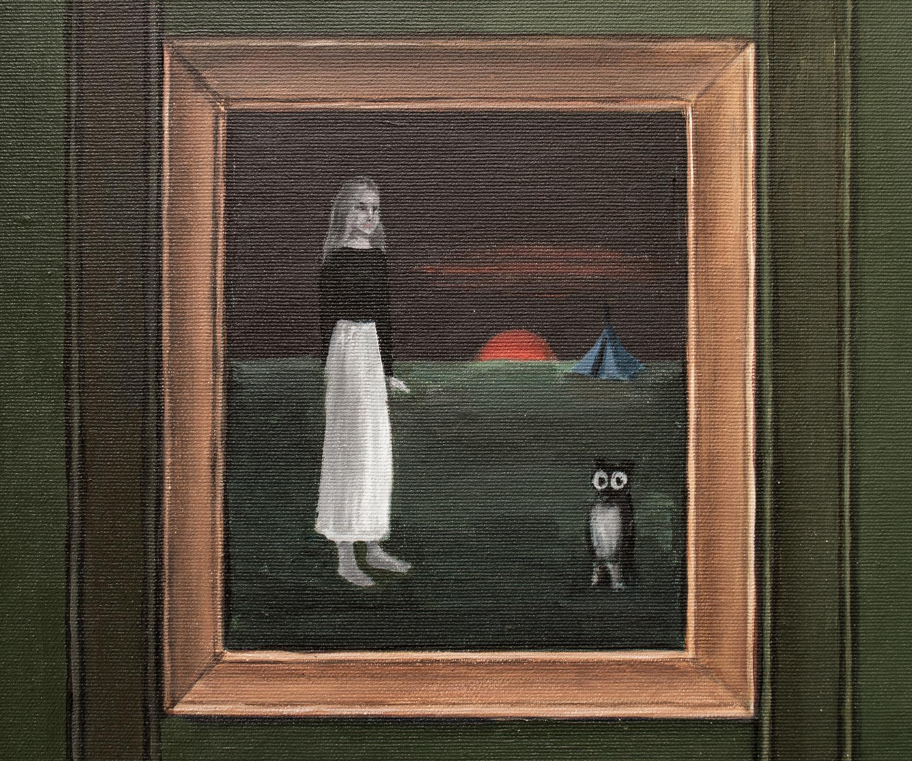 Cette peinture est une confession intime de l'attachement - le genre qui lie plus étroitement que n'importe quelle frontière ou rêve d'évasion. Il s'agit de la résignation tranquille de savoir qu'on ne peut pas partir, parce que quelqu'un de petit,