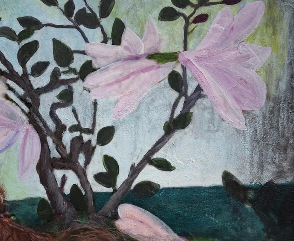 In the Magnolia Garden - Painting by Nataliya Bagatskaya