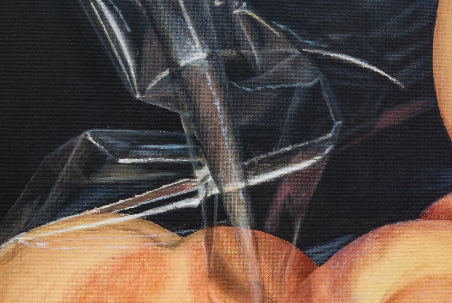 Just Tender Peaches... Acyrlic Painting by Nataliya Bagatskaya, 2021 1