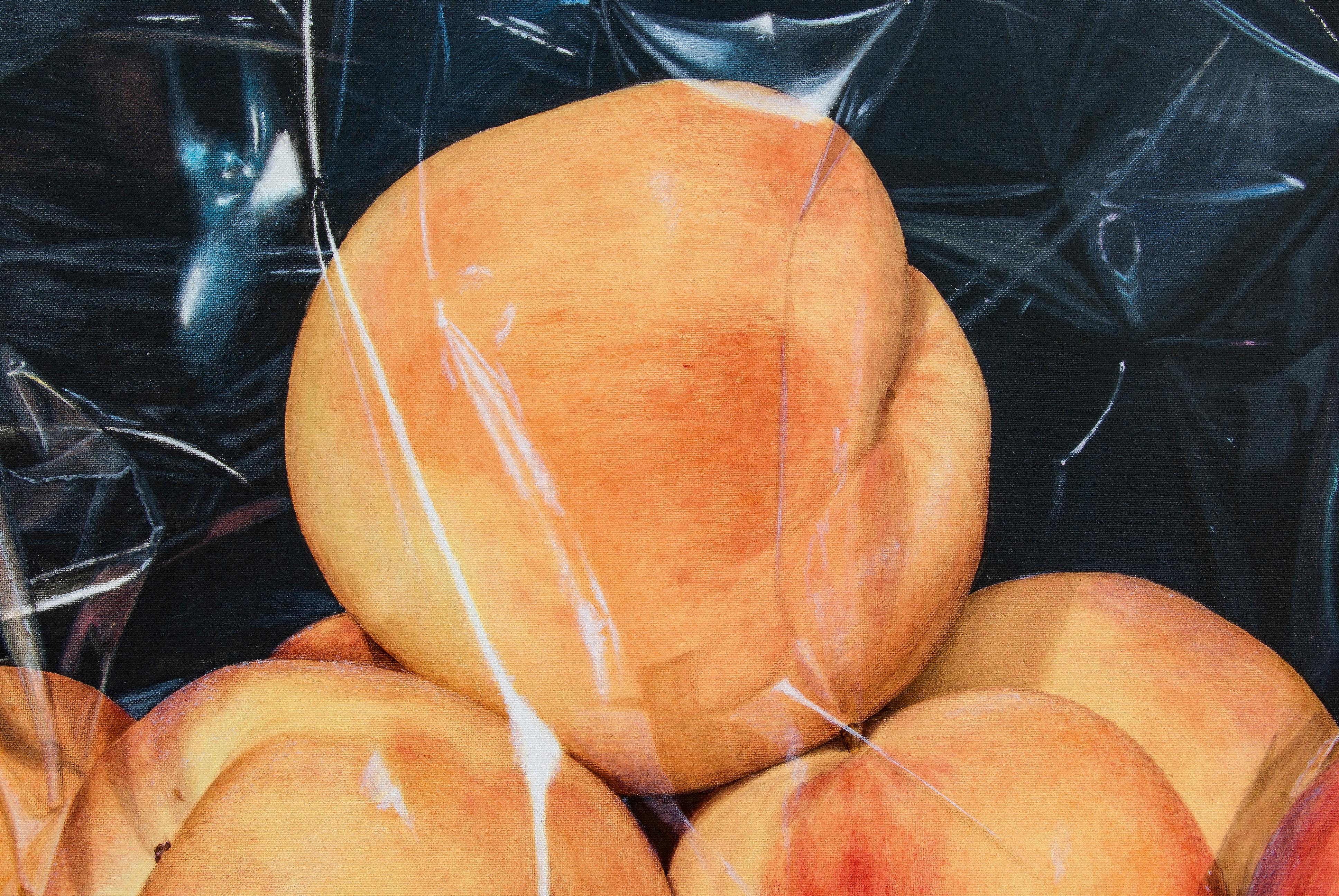 Just Tender Peaches... Acyrlic Painting by Nataliya Bagatskaya, 2021 3