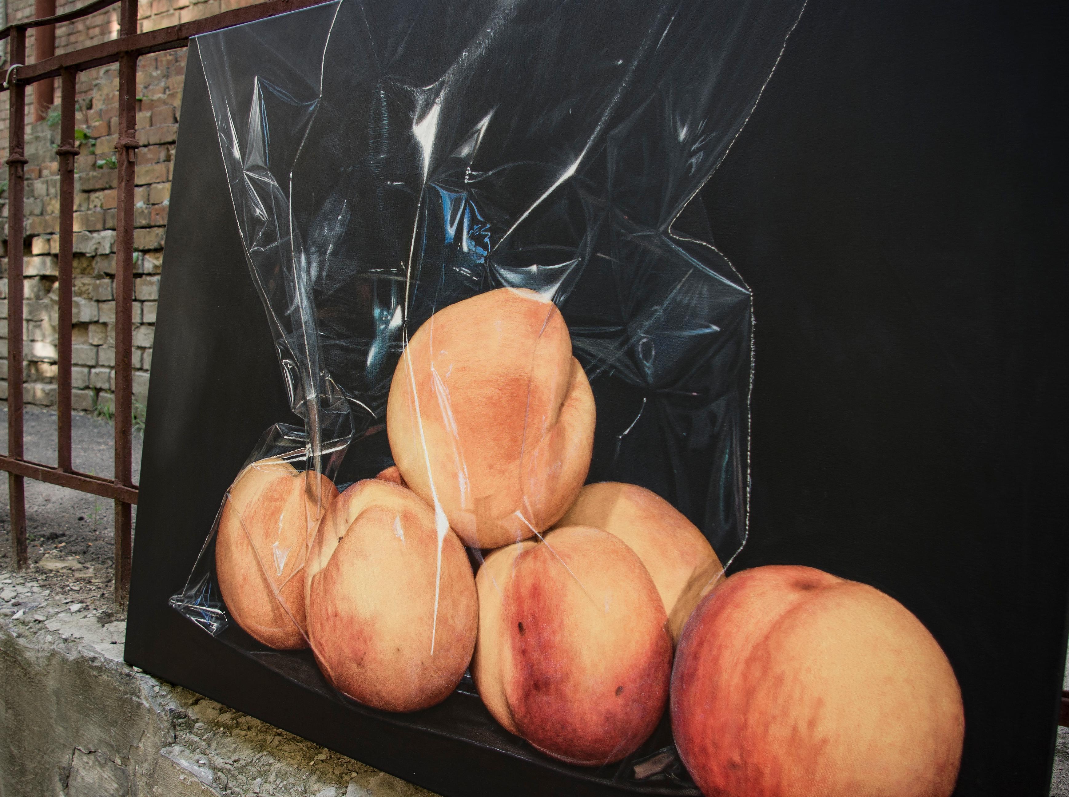 Just Tender Peaches... Acyrlic Painting by Nataliya Bagatskaya, 2021 5