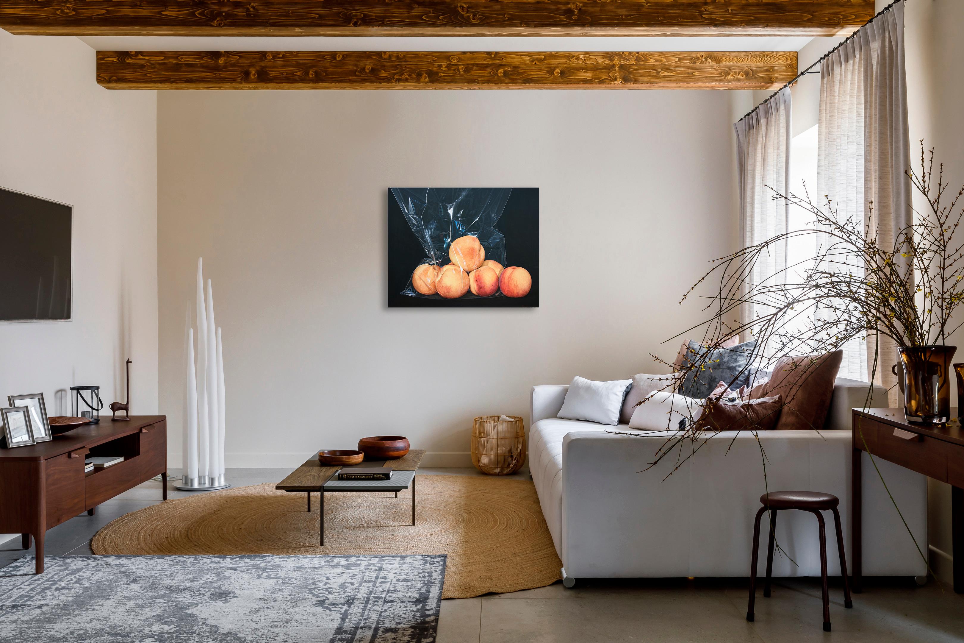 Just Tender Peaches... Acyrlic Painting by Nataliya Bagatskaya, 2021 7