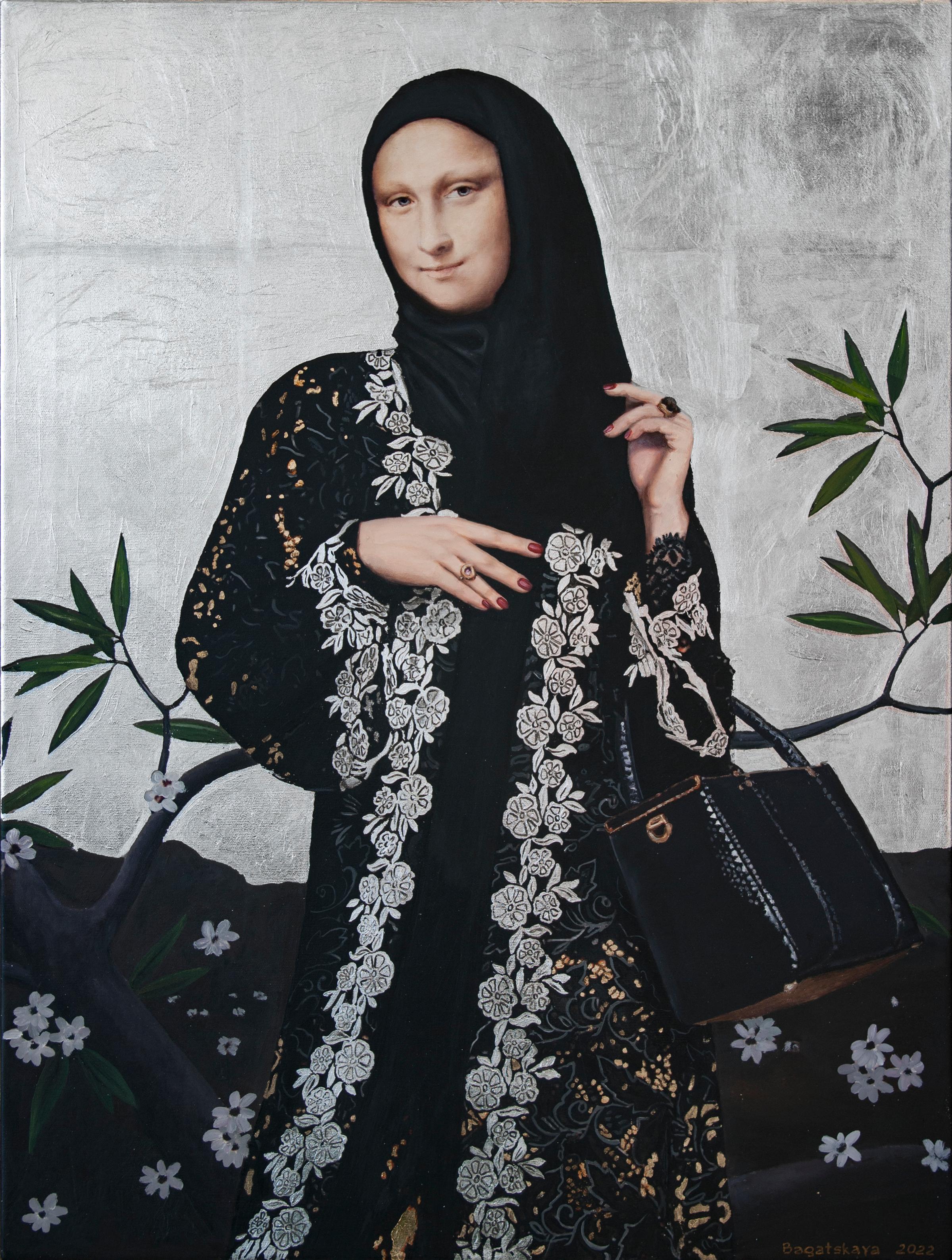 Nataliya Bagatskaya Portrait Painting - Lisa in Dolce and Gabbana 2