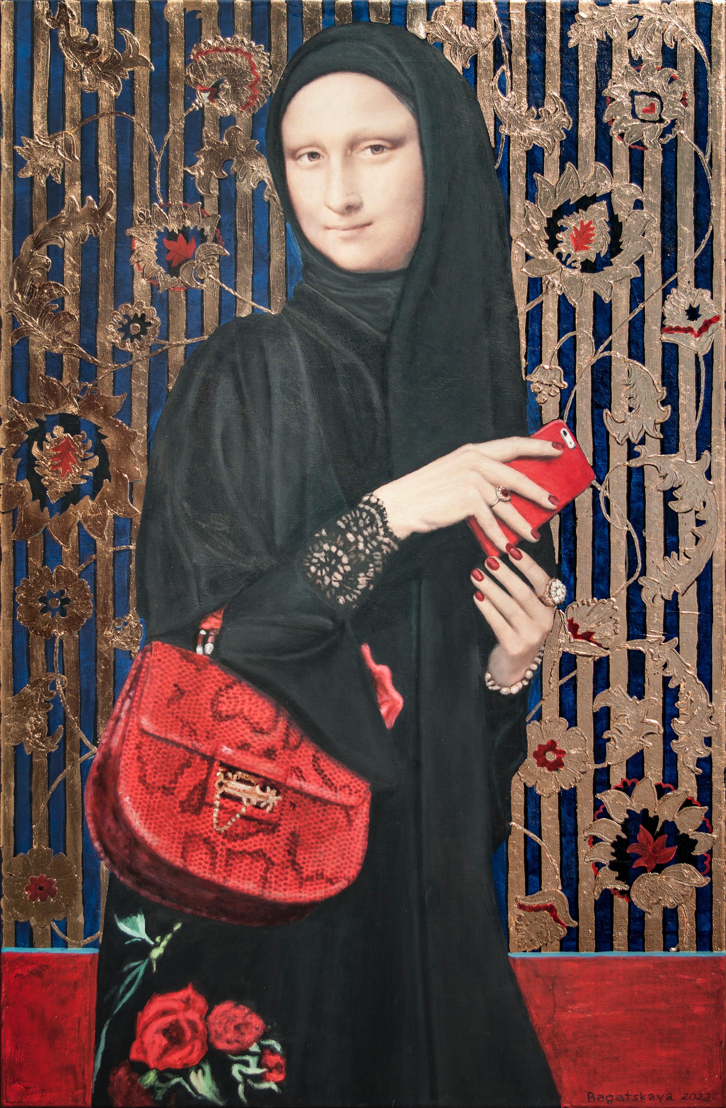 Nataliya Bagatskaya Figurative Painting - Lisa in Dolce and Gabbana