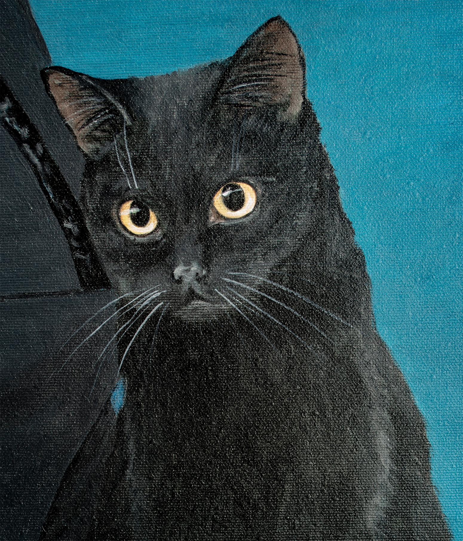 The Night Watchmans of the Universe Ball (Schwarz), Portrait Painting, von Nataliya Bagatskaya