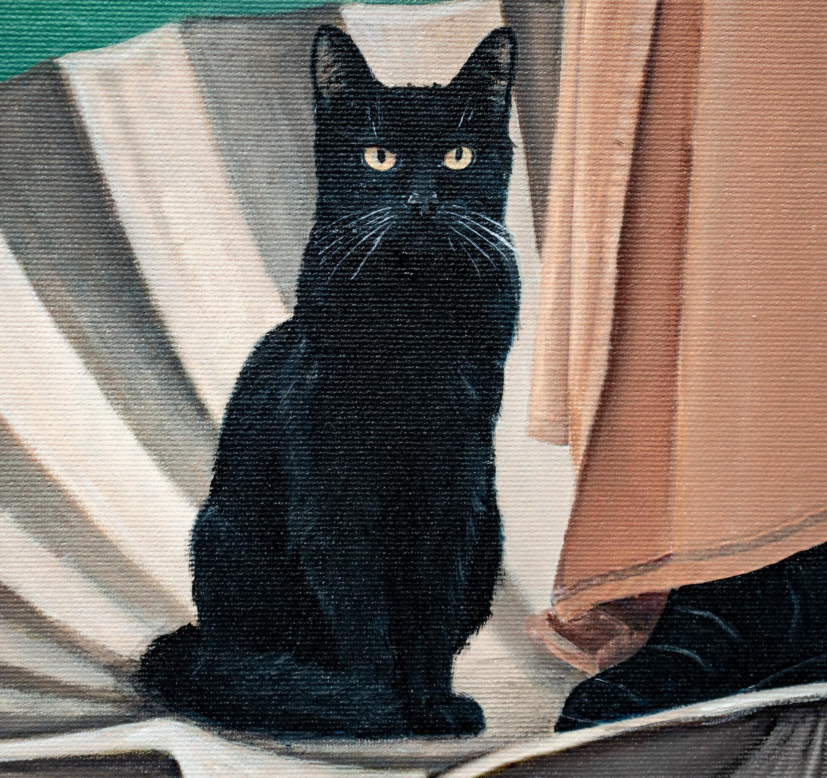 An der Grenze der Welten (Schwarz), Figurative Painting, von Nataliya Bagatskaya