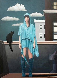 Sur le toit avec un chat