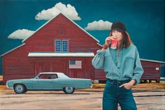 "Open Road Ballad Painting" Acrylic on Canvas, Signed