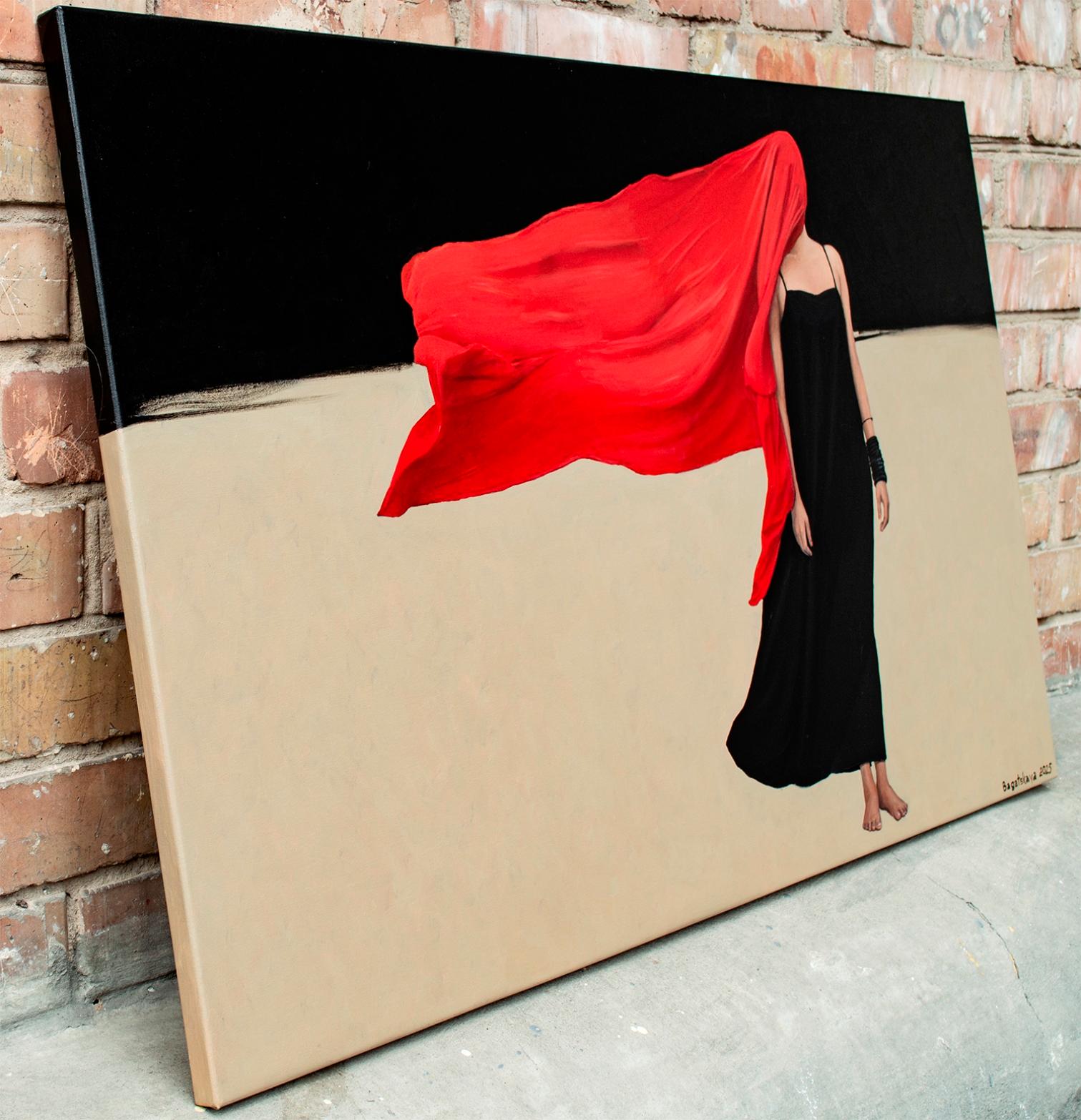 Viento Rojo en la Frontera de los Mundos - Painting de Nataliya Bagatskaya