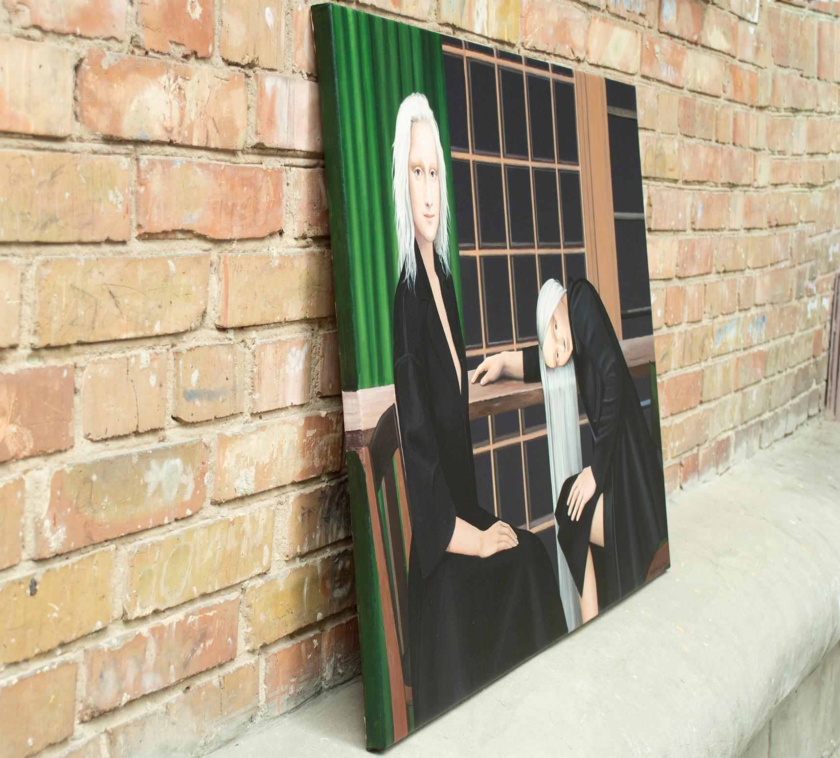 S'asseoir gracieusement pendant que le monde s'écroule - Painting de Nataliya Bagatskaya