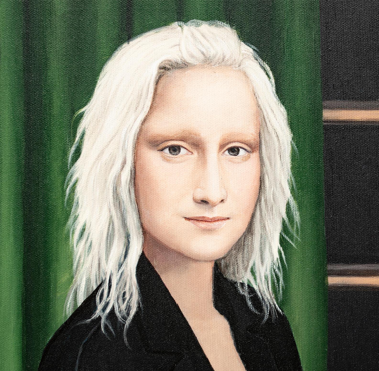 S'asseoir gracieusement pendant que le monde s'écroule - Réalisme Painting par Nataliya Bagatskaya