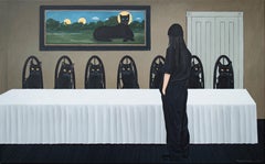 "Snow White and the Seven Dwarfs" Realist Acrylic Painting, Signed