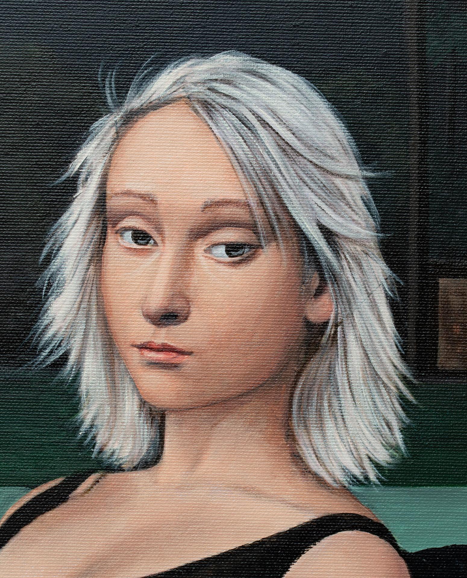 Gemütlichkeit (Schwarz), Portrait Painting, von Nataliya Bagatskaya