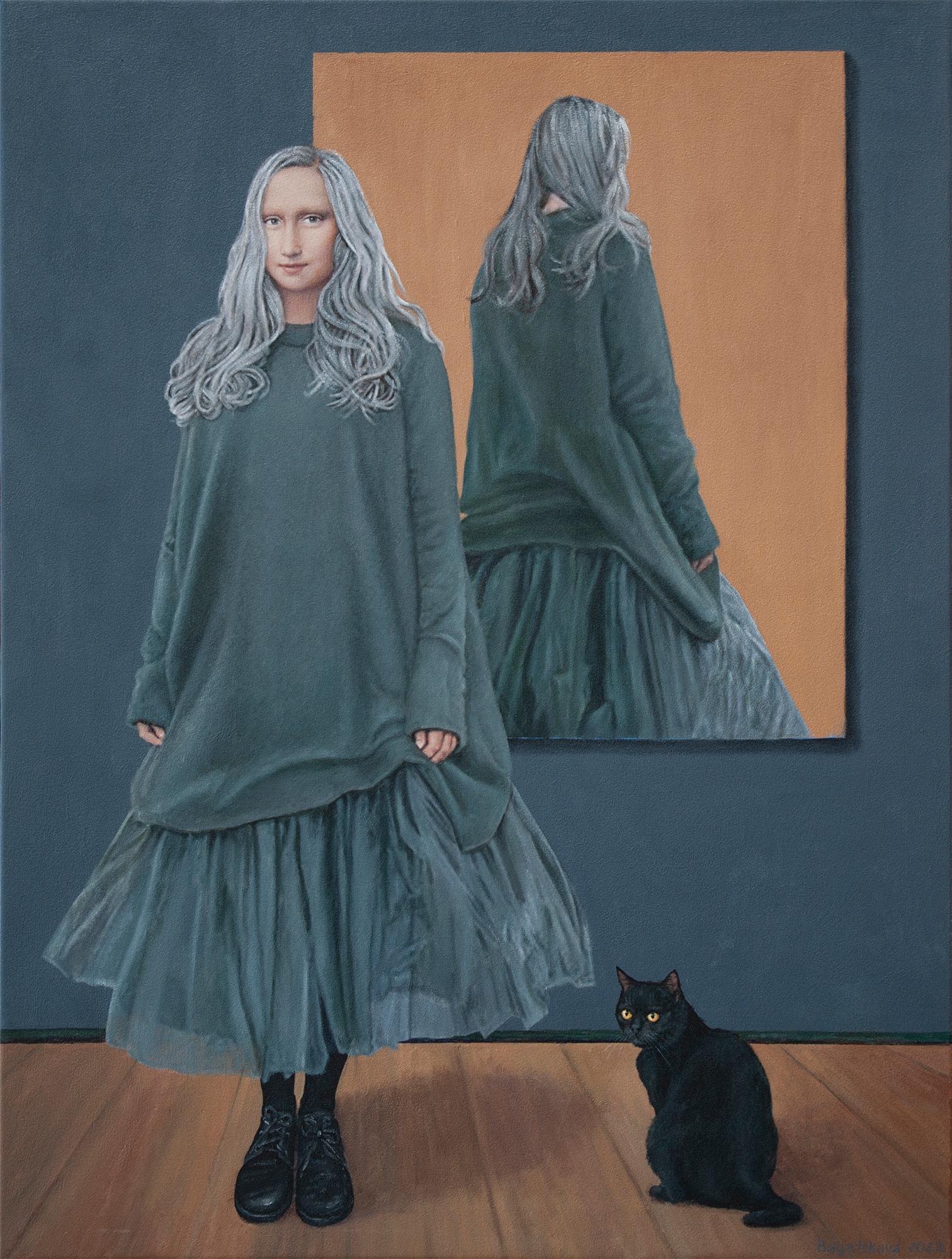 Nataliya Bagatskaya Portrait Painting - Something Warm and Soft