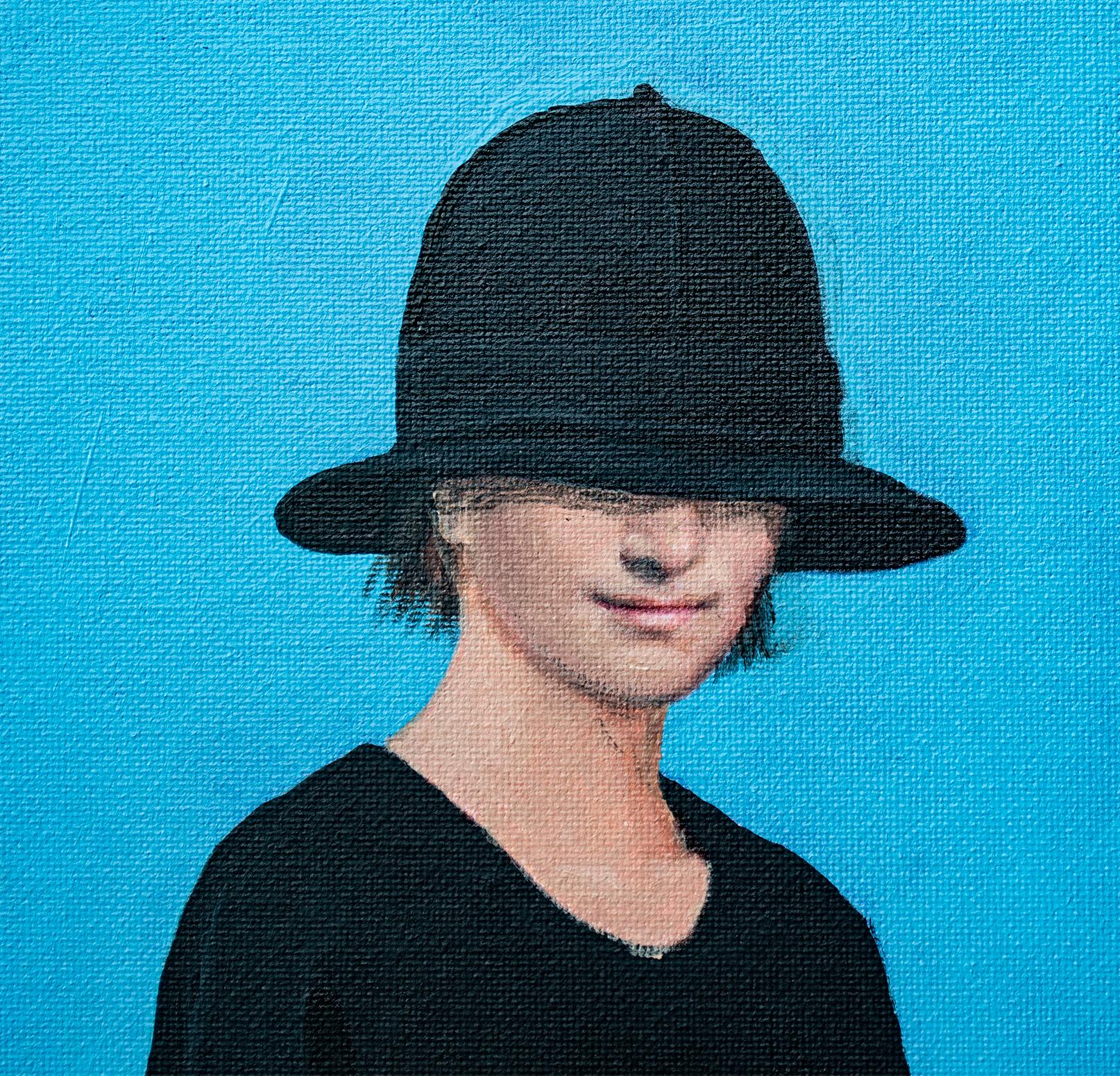 Der Code of Rancho Badillo (Blau), Portrait Painting, von Nataliya Bagatskaya