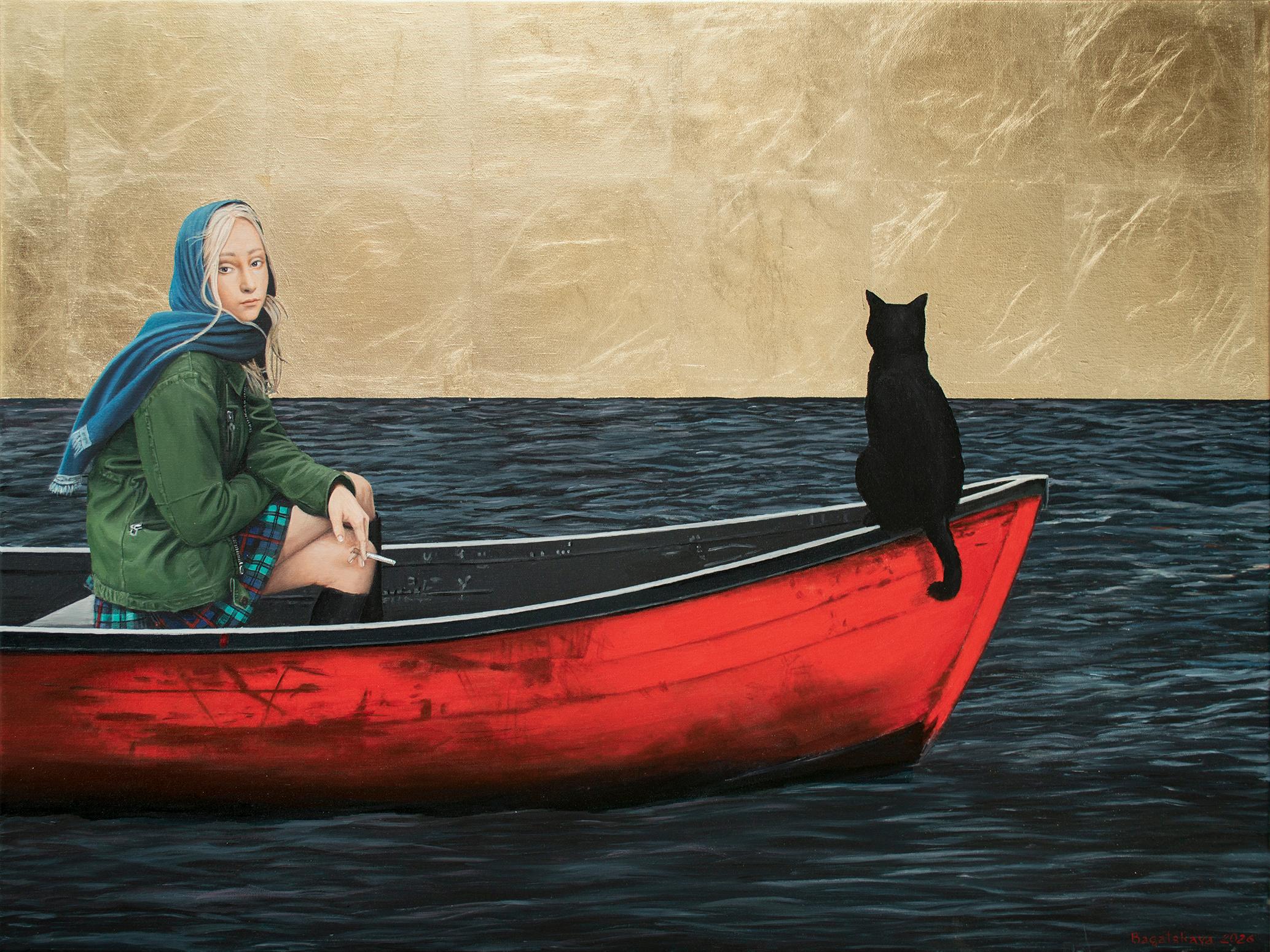 Nataliya Bagatskaya Figurative Painting - The Dark Waters