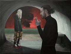 "The Illusion of Safety" Realist Acrylic Painting on Canvas, Signed