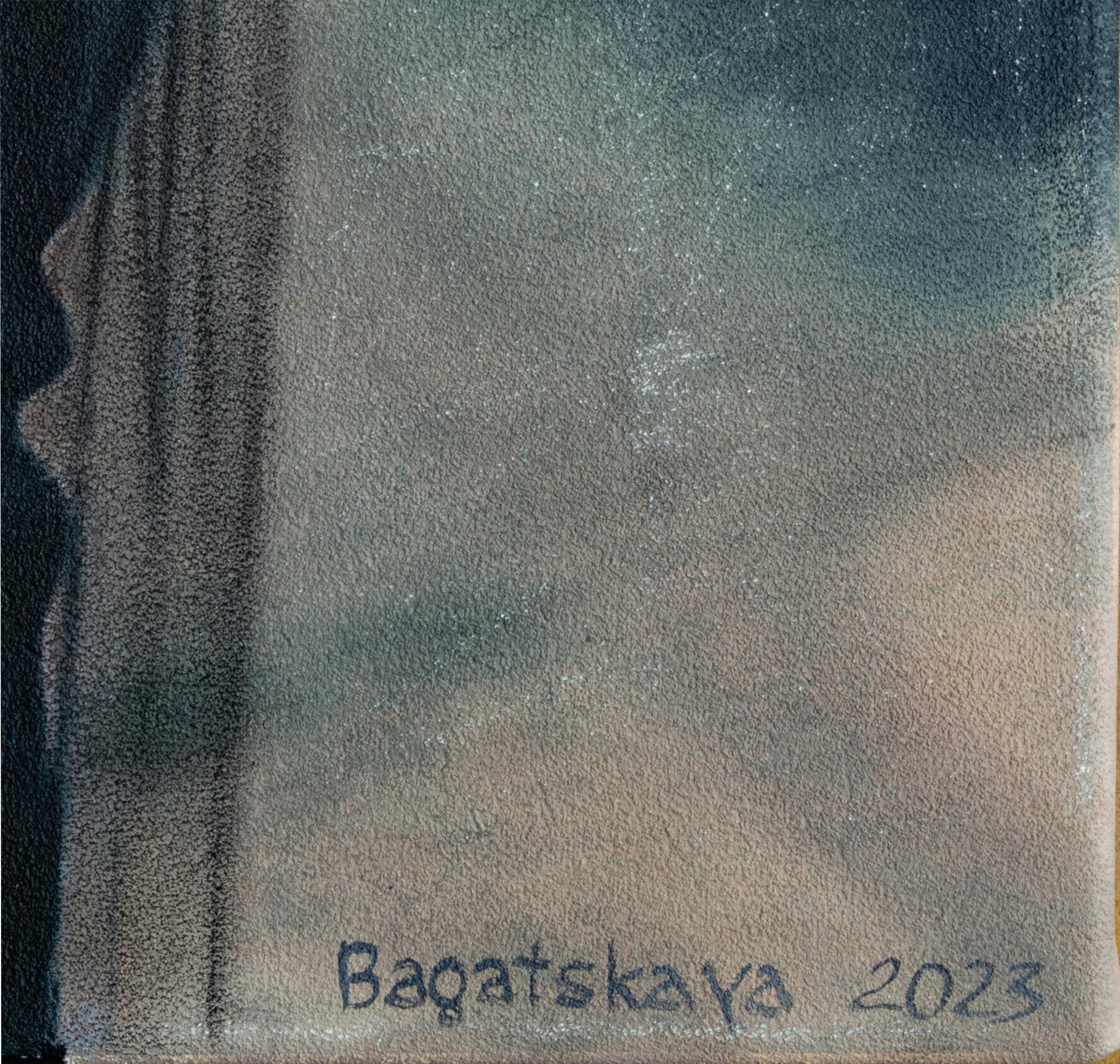 Il Vernissage - Figurative Painting Nero di Nataliya Bagatskaya