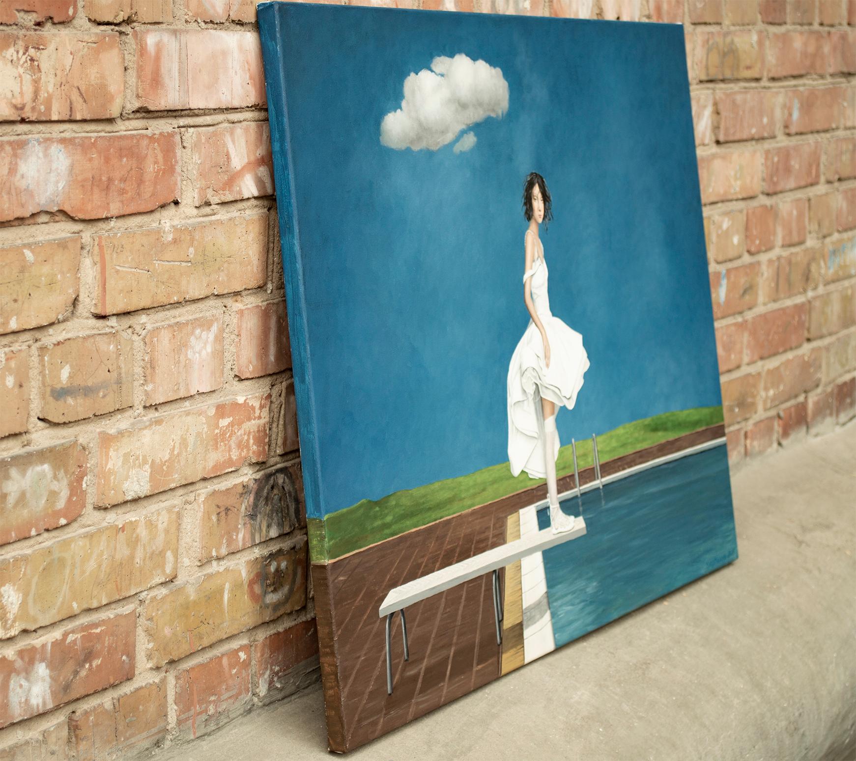 To Jump or Not to Jump?.. - Painting by Nataliya Bagatskaya