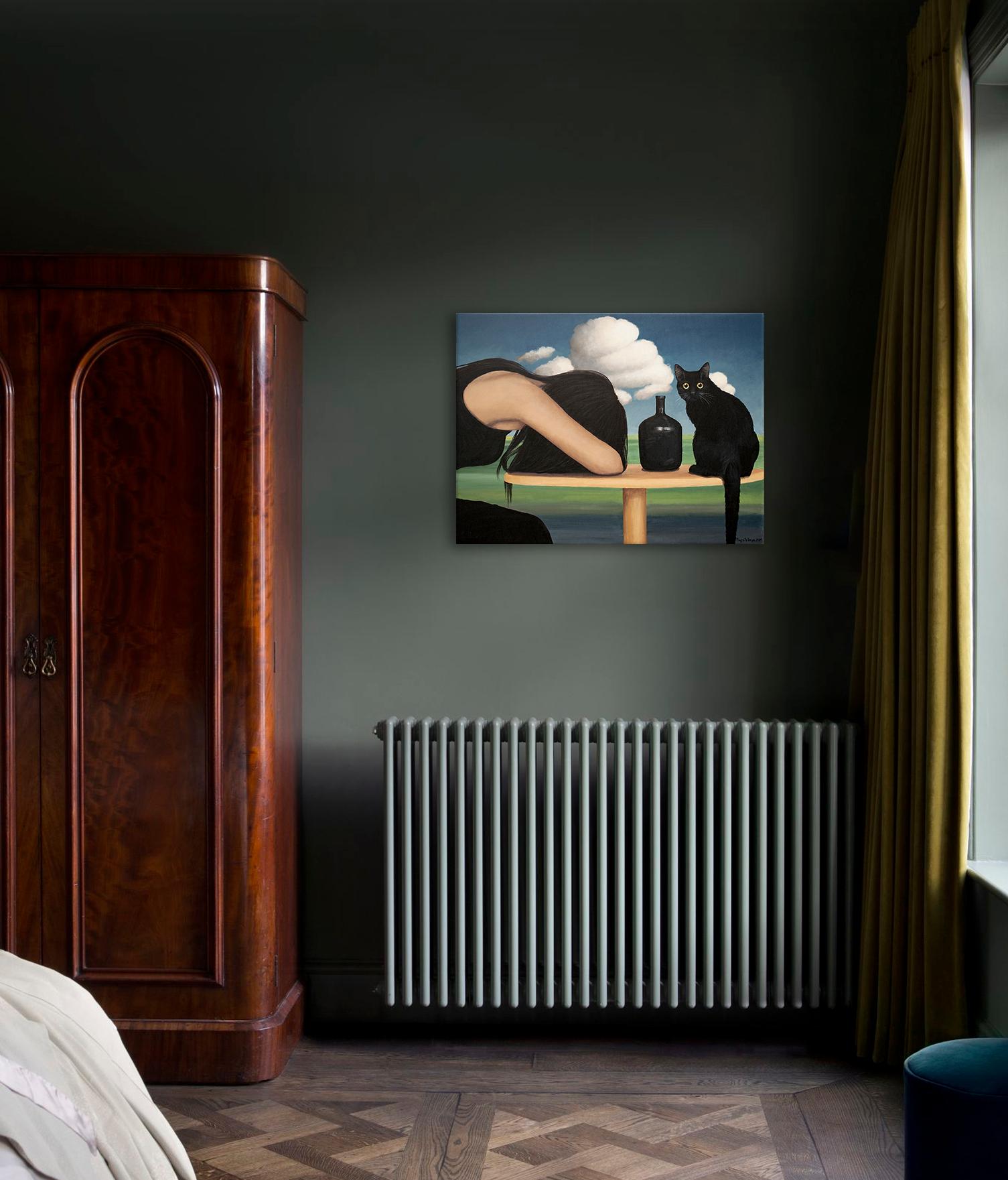 Was?... (Schwarz), Figurative Painting, von Nataliya Bagatskaya