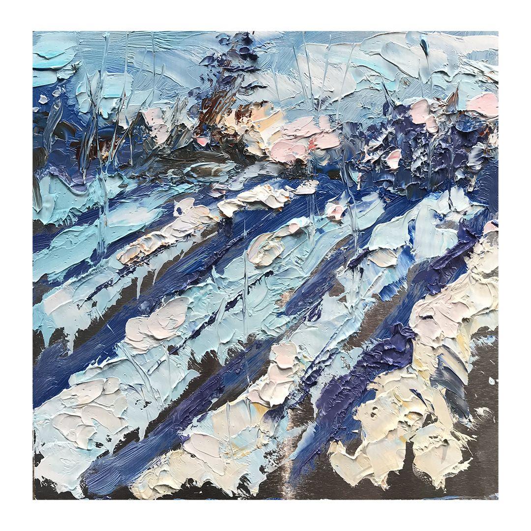 Landscape Painting de Nataliya Gurshman - Sombras, Pintura, Óleo sobre metal