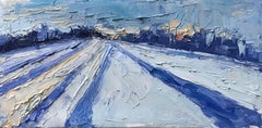 Snow snow snow, Painting, Oil on Wood Panel