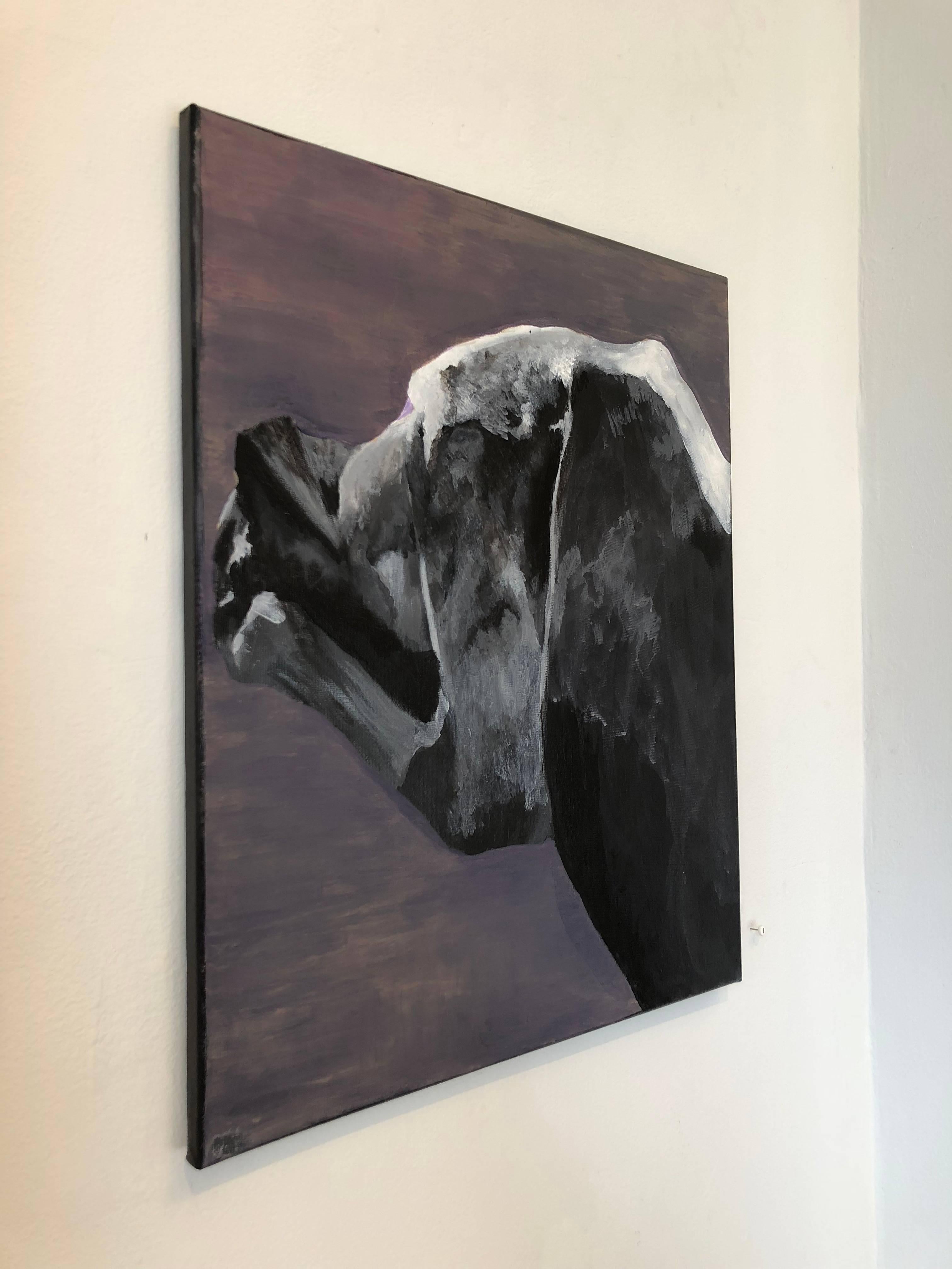 Couverture de qualité supérieure - Gris Animal Painting par Nataliya Hines