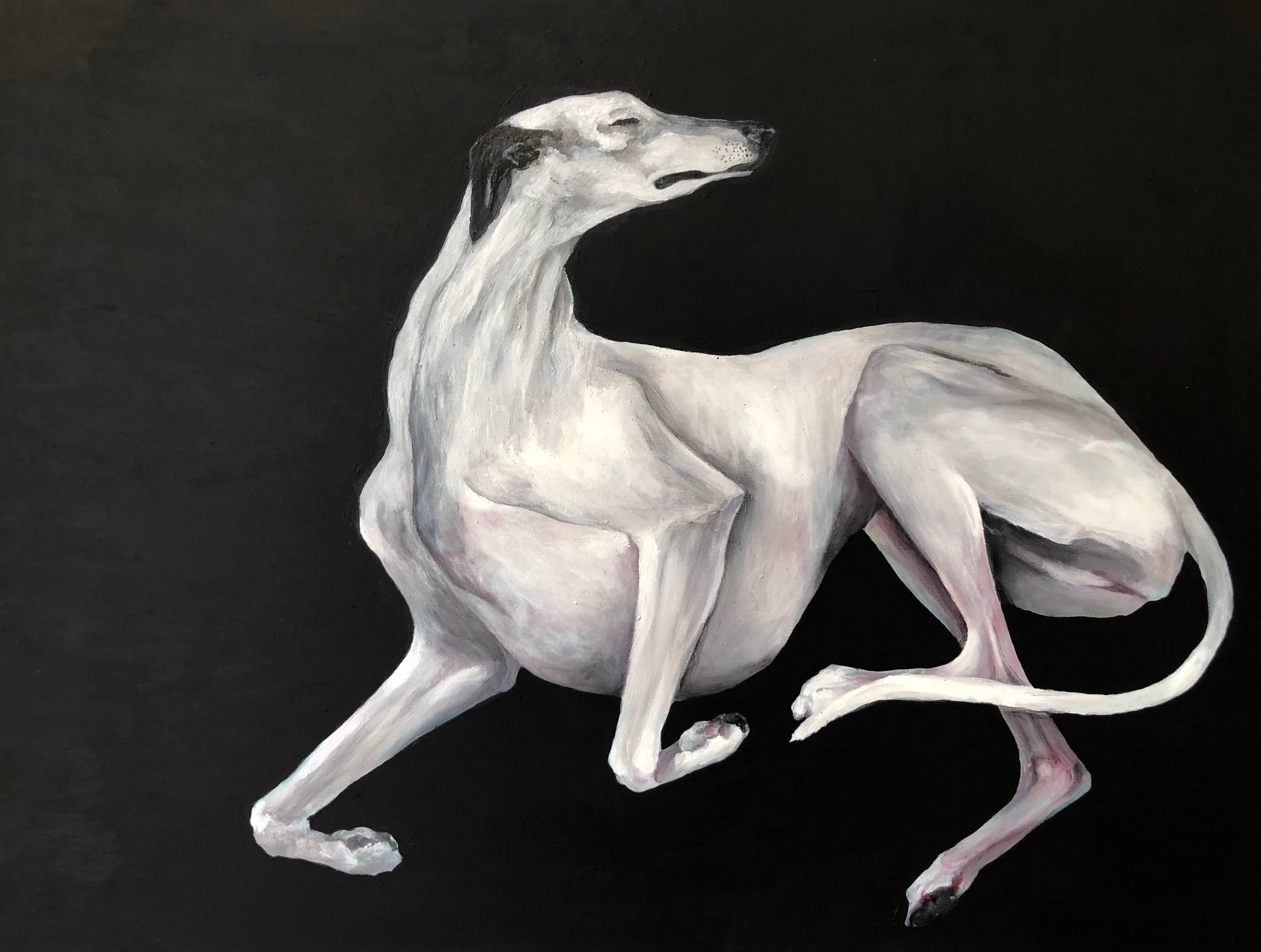 Nataliya Hines Animal Painting - Shifting in Place