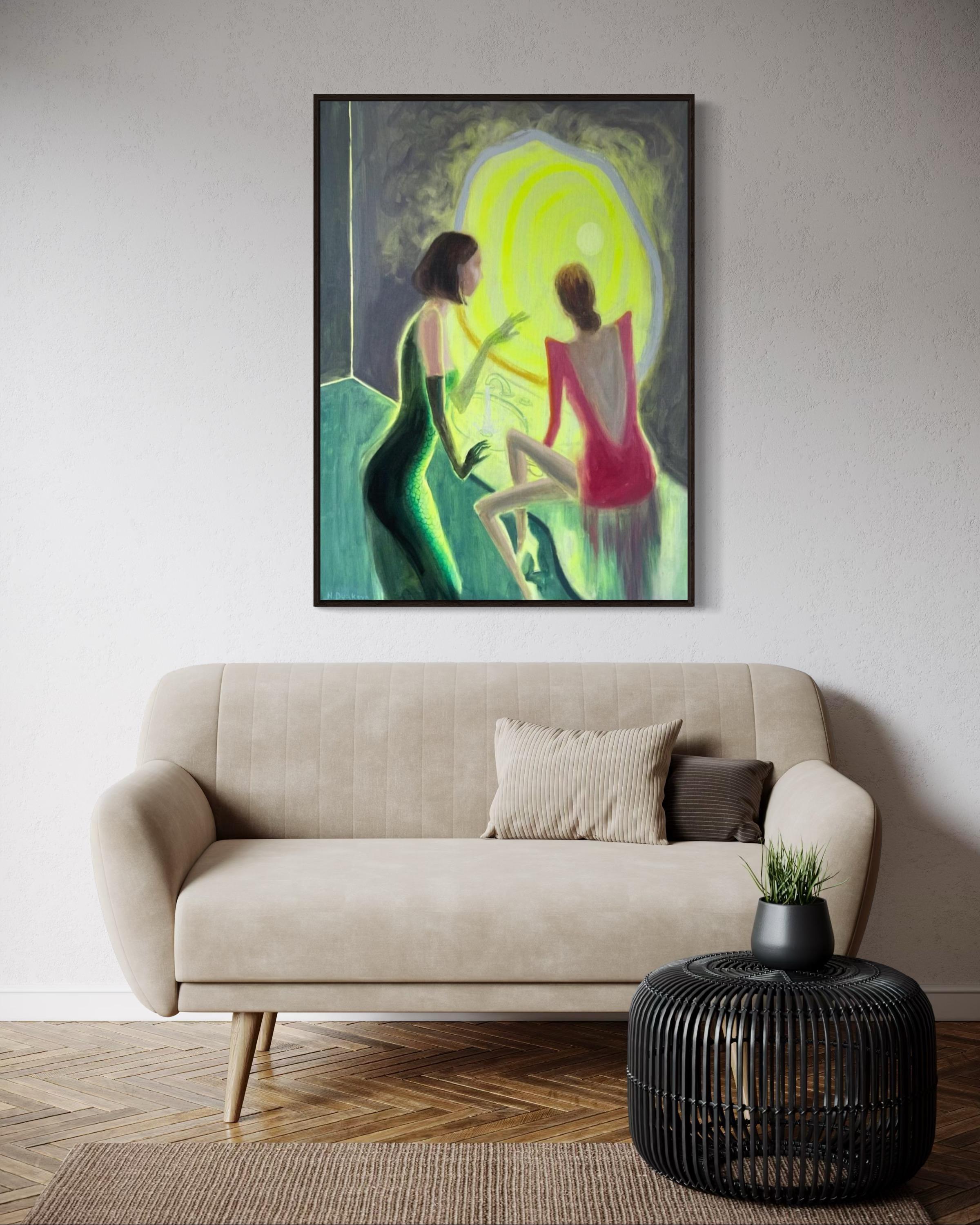 Alluring moonlight, 110x80 cm, oil on canvas For Sale 1