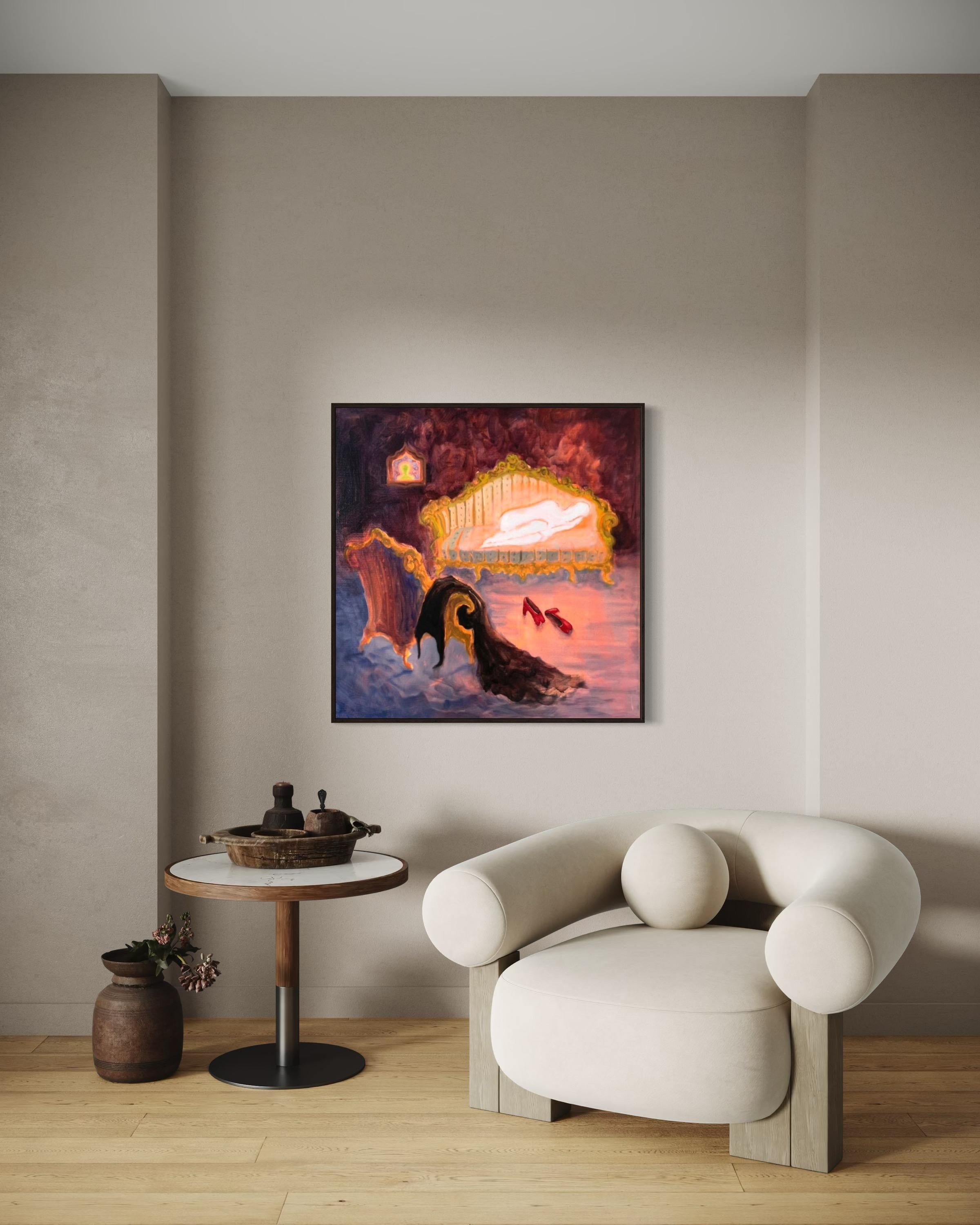 Light break, 100x100 cm, Öl auf Leinwand im Angebot 1