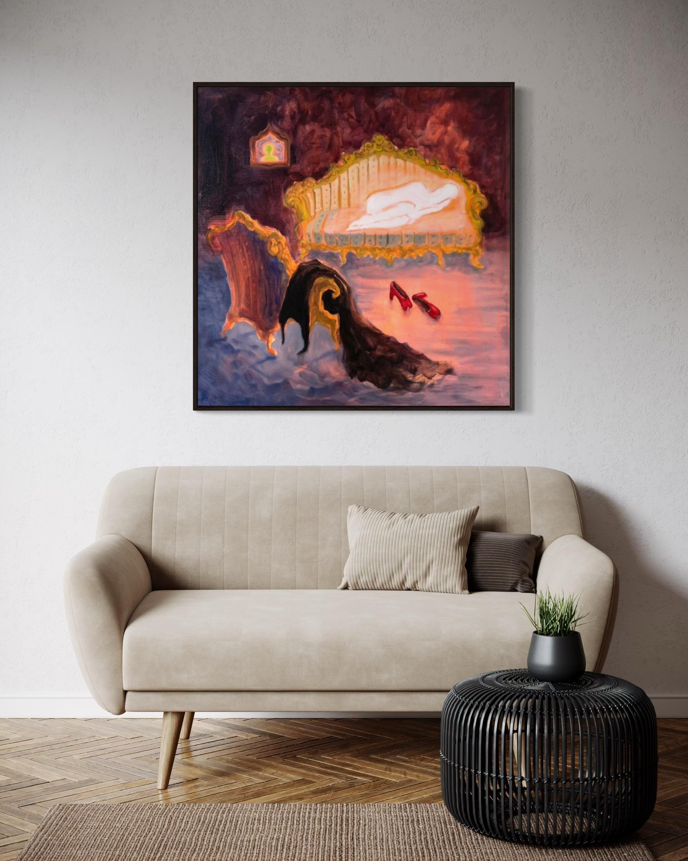 Light break, 100x100 cm, Öl auf Leinwand im Angebot 2