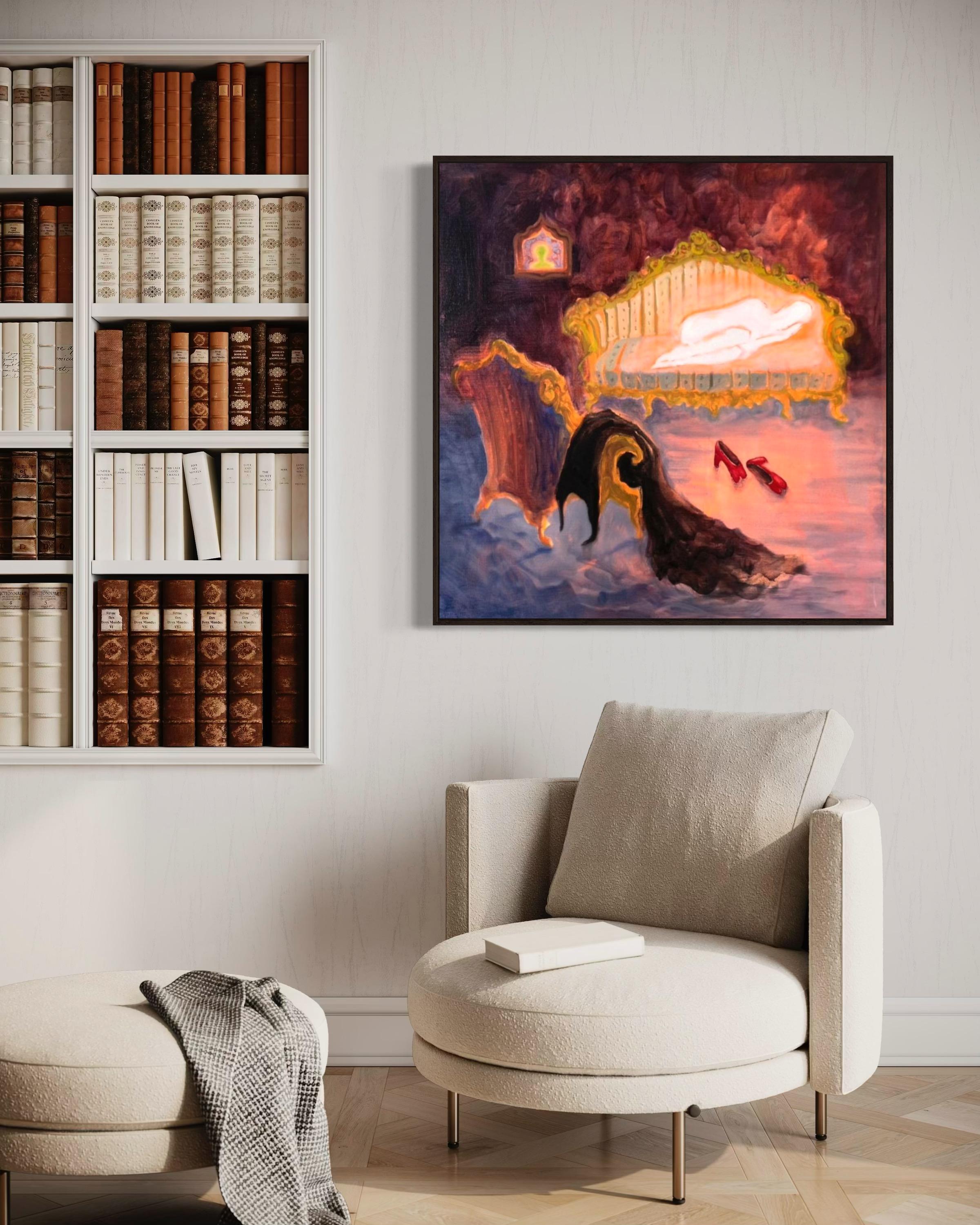 Light break, 100x100 cm, Öl auf Leinwand im Angebot 3