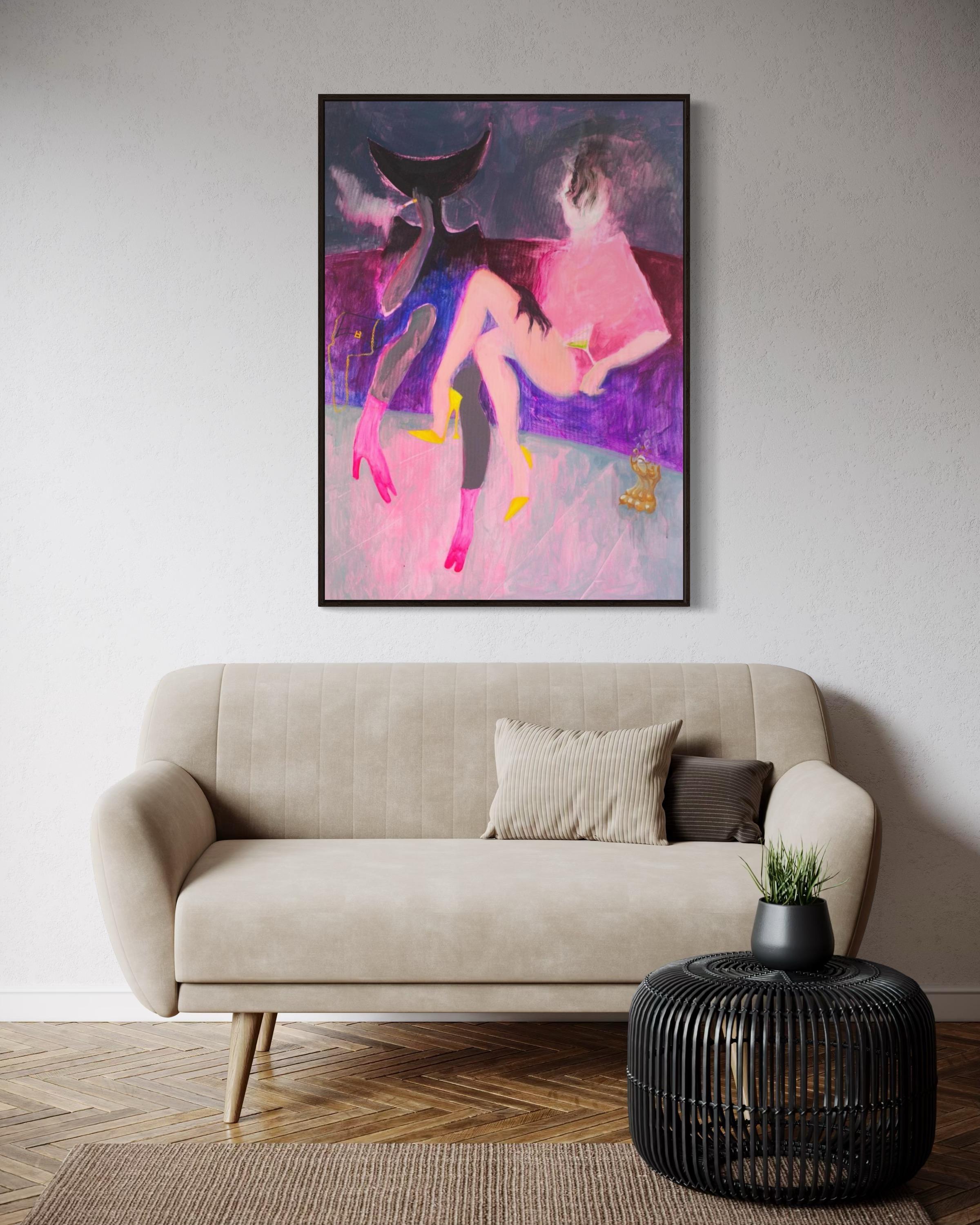 Party, 110x80 cm, olio su tela in vendita 1