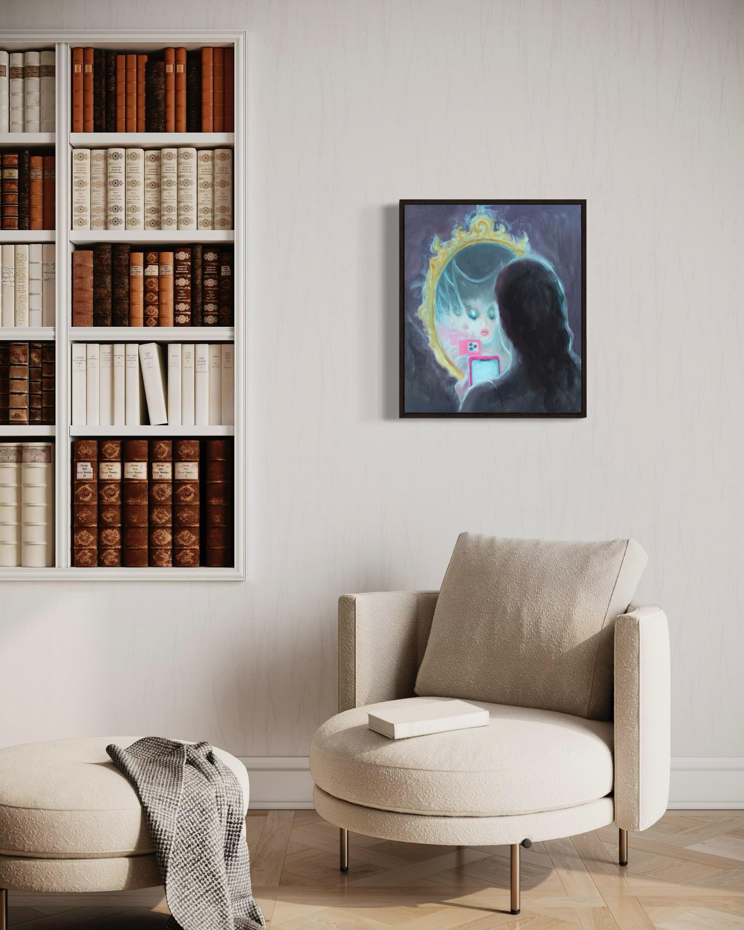 Selfie for the Betrothed, 60x50 cm, huile sur toile 
L'œuvre est vendue sans cadre ni passe-partout